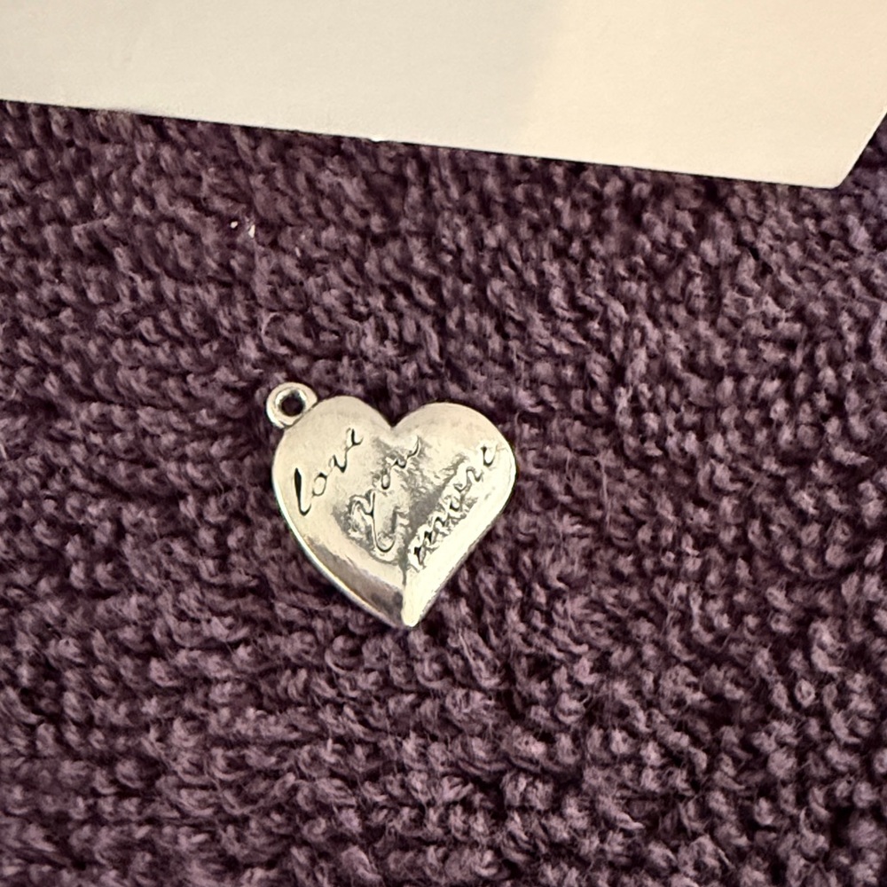 James Avery Silver Love You More  Heart Pendant - Picture 3 of 3